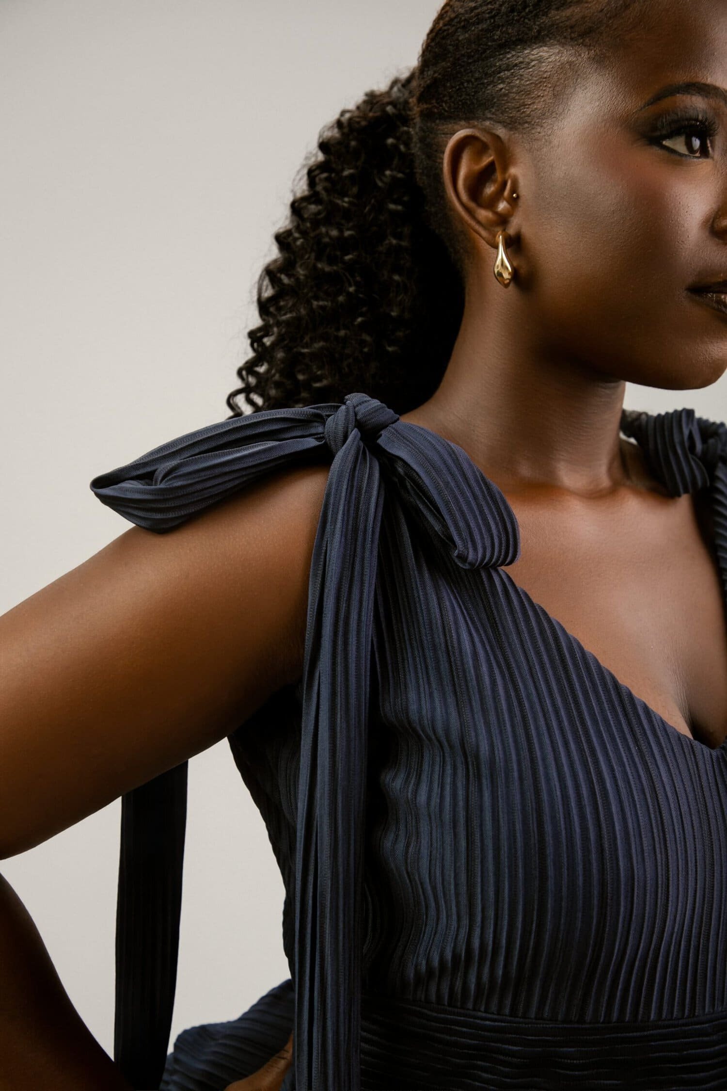 Tie-Shoulder Peplum Playsuit Tie-Shoulder Peplum Playsuit